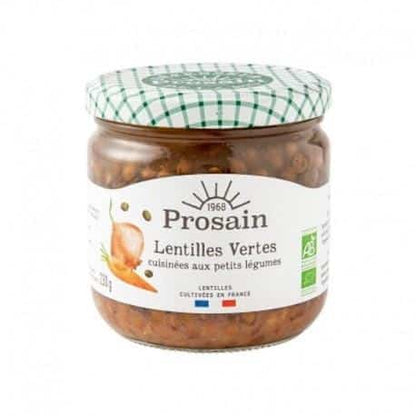 Prosain -- Lentilles vertes cuisinées aux petits légumes bio et sans sel ajouté - 345 g